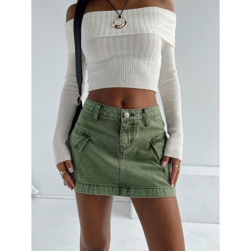 

Женская весна-лето, новая рабочая джинсовая юбка Spice Girls, стираная, облегающая, облегающая юбка до талии S