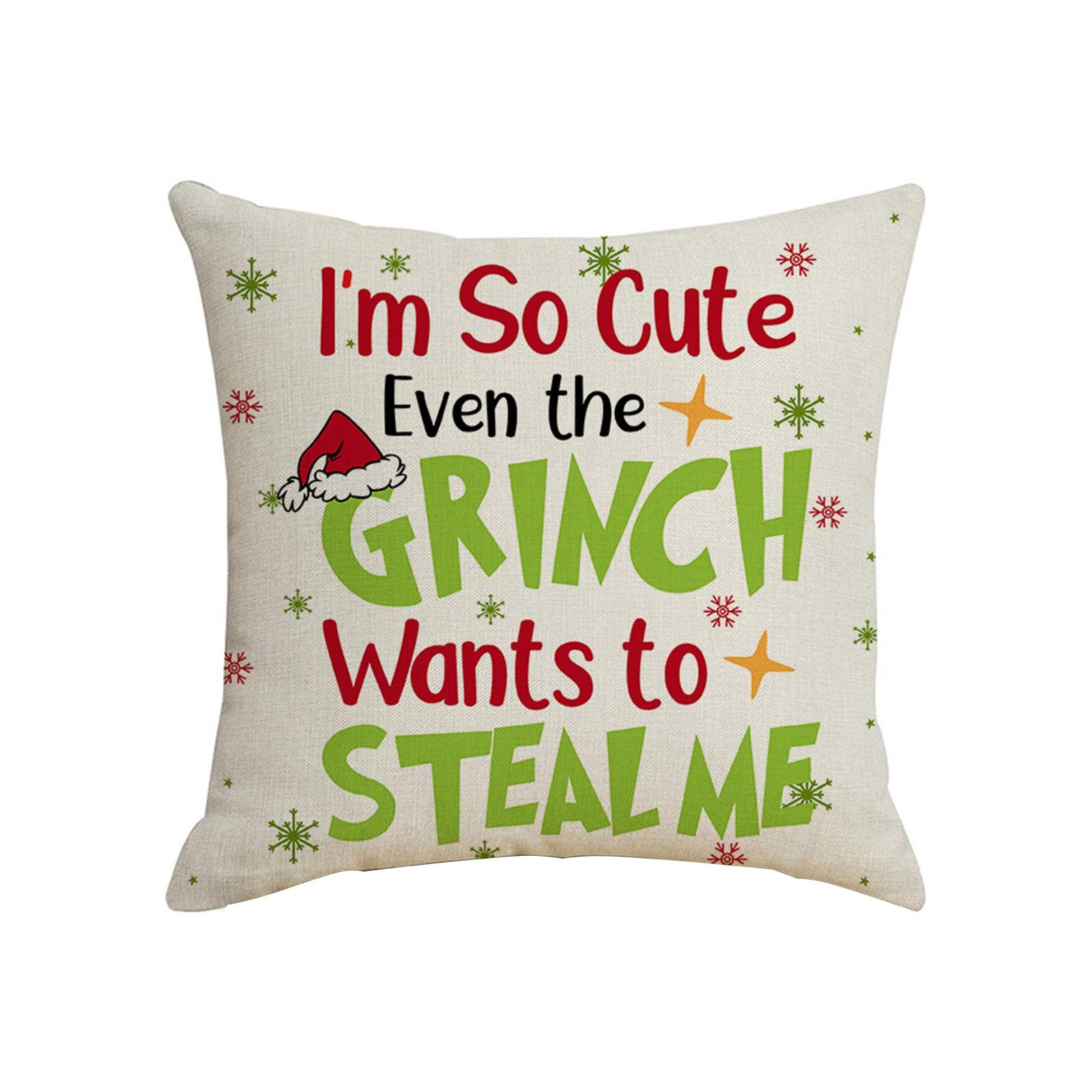 

Рождественские наволочки 18x18 дюймов Наволочка, Чехол для подушки, Зеленый декор для персонажей Рождественские наволочки для дома One Size