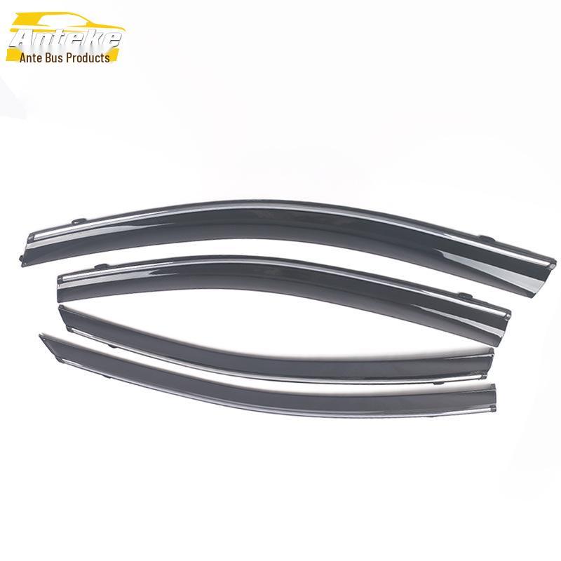 Rain Guards with Bright Strip for 14 Vios/Yaris ATIV Models - Plastic Exterior Modification Accessories.