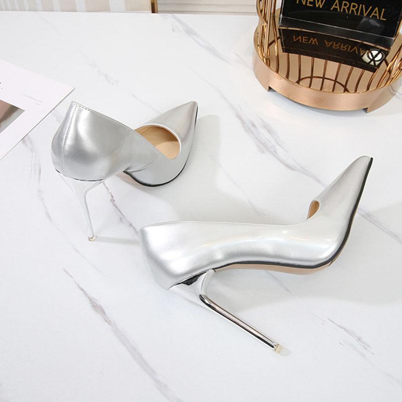 High Heels Women Party Shoes Fashion Ladies Super High Thin Heel 11cm Black White Red Plus Size 42