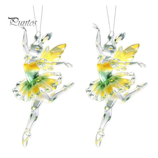 Festive Party Supplies 2Pcs Glitter Ballet Girl Keychain, 2D Acrylic Hanging Pendant for Bag Backpack, Sparkling Ornaments Trees Dancer Car