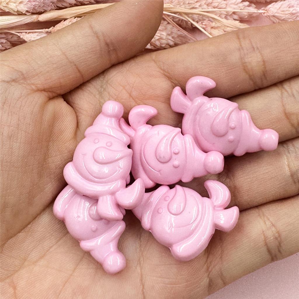 10ks 23,5*32mm Vánoční Pro Výrobu Náramků Náušnic Akrylové Korálky Sněhulák DIY Šperkařské Doplňky Korálkové Materiály Šperkařské Doplňky