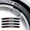 4Pcs Carbon fiber Car Wheel Rim Strip Stickers Accessories For Mitsubishi 9 Ralliart X EX ASX L200 Colt Outlander Pajero Lancer