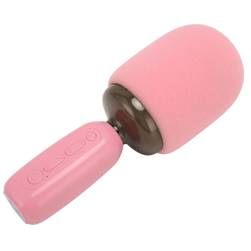 Handheld Karaoke Mic with RGB Light Support Memory Card Portable Wireless Bluetooth Singing Microphone for Kids Adults