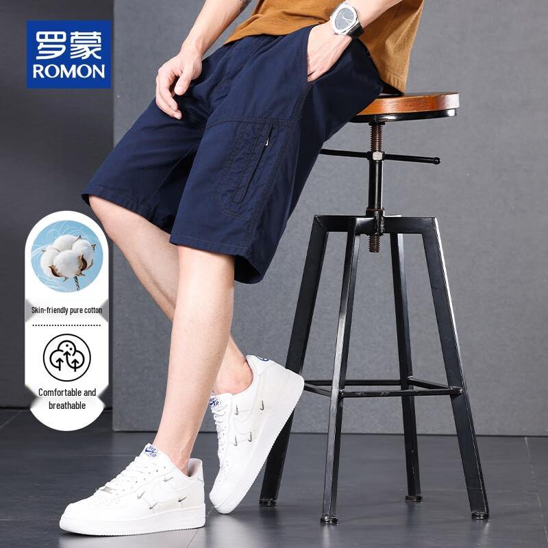 Romon Men s Casual Cotton Shorts 3XL