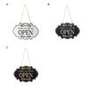 Rustic Business Sign Wooden Open And Closed Sign Double Sided Vintage Open Sign with Rope for Coffee Shop Restaurant Bar Door Window