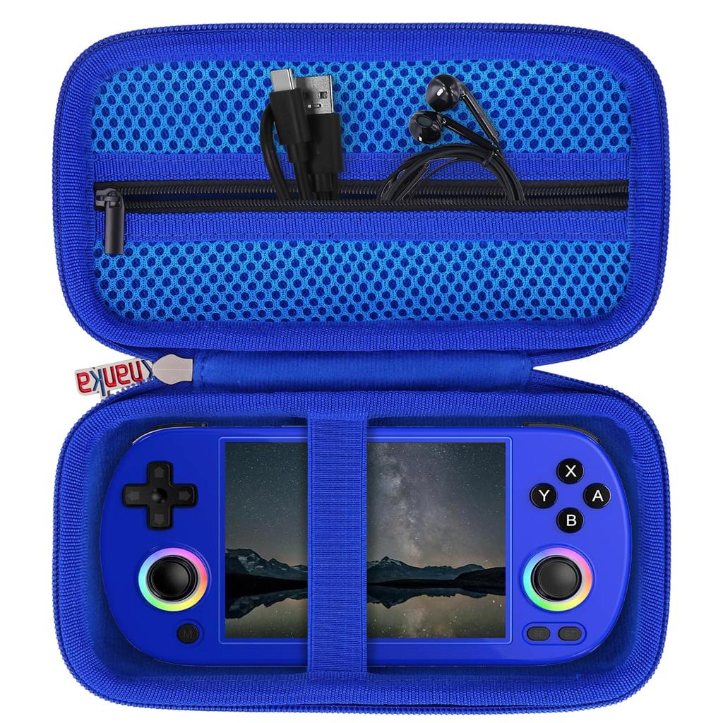 Khanka Hard Case for ANBERNIC RG40XX H Handheld Game Console (Blue)