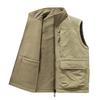 Autumn and Winter Men's Outdoor Double-sided Wear Plus Velvet Vest Multi-pocket Casual Tooling Vest Sleeveless Jacket