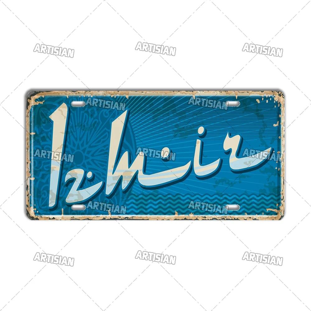 TURKEY Landmark License Plate Turkiye City Decorative Vehicle Plate Metal Tin Plaque Wall Decor Garage Bar Pub Club
