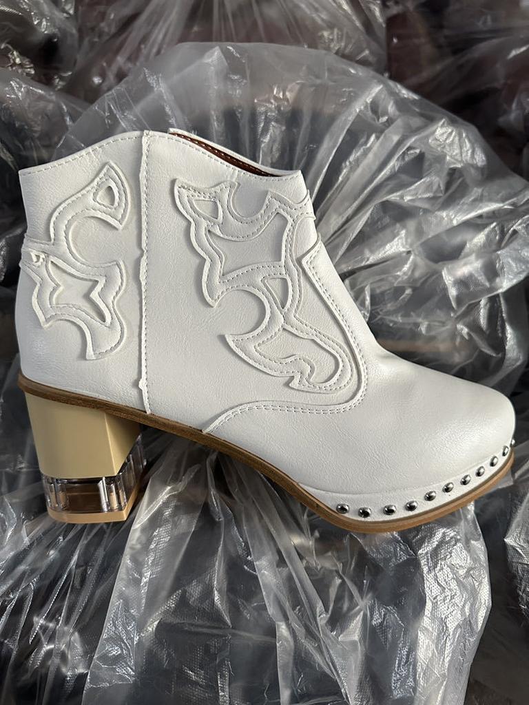 Fashion Female Ankle Boots Leather Women's Shoes Low Heel Cool British Embroidered Design Soft Short Boots Party Ladies Footwear PU 2025