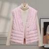 Light down vest women's autumn and winter fashion short V-neck white duck down liner vest vest vest shoulder warm jacket