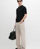 Masimodutti Semi-Jogger Fit Linen Pants