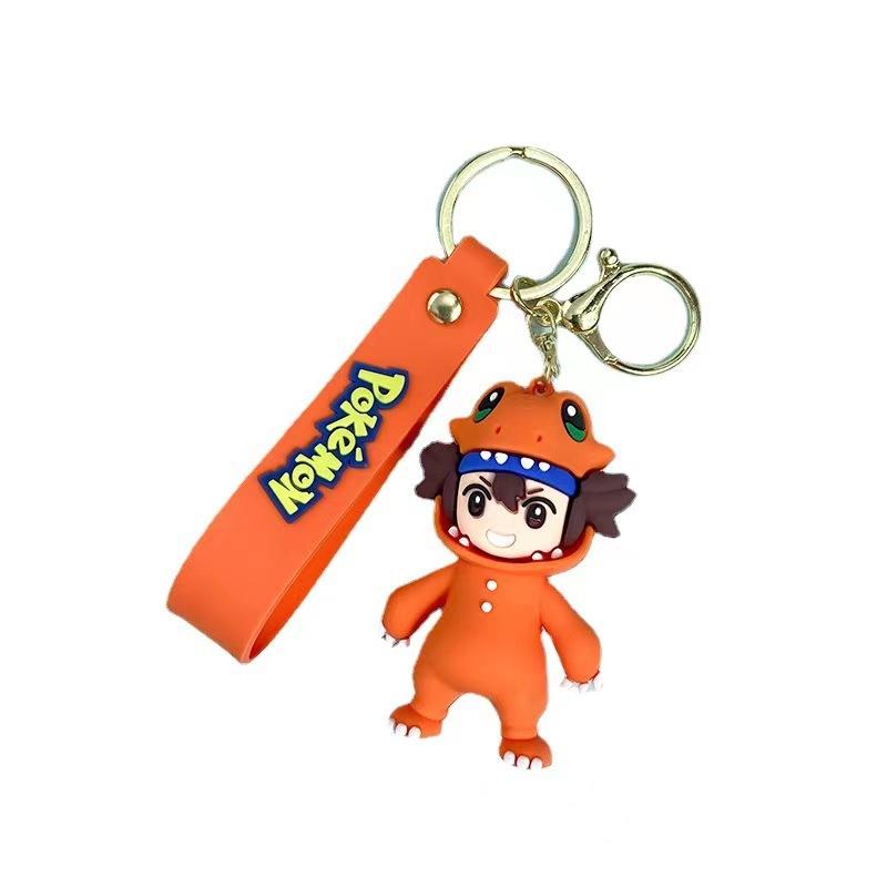 Creative Cartoon Animation Digital Baby Drag Boys and Girls Keychain Bag Pendant Car Keychain Gift