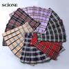 10 cores saia de treliça Y2k coreano xadrez plissada saia feminina roxo cintura alta curto forro de segurança uniforme escolar linha A menina mini saias
