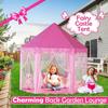 Children's Indoor Pink Hexagonal Princess Tent with Pointed Top