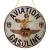 Vintage Gasoline Aviation Metal Poster Wall Art Decor