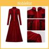 Medieval Vintage Style Long Sleeve Dress With Shifted Hem And Game Theme For Anime Role Play
