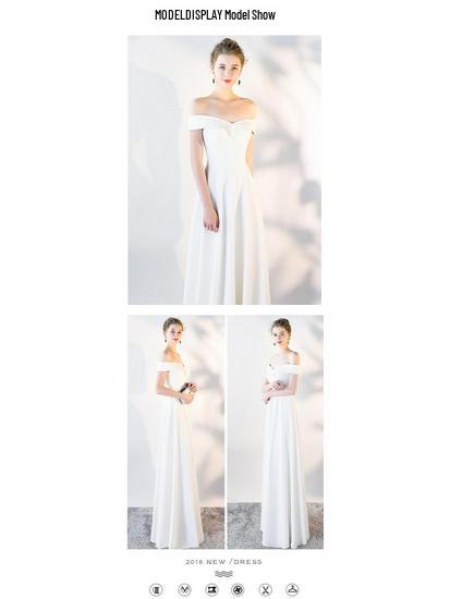 Ny Stil Ene-Skulder Svart Brudepikekjole: Elegant aftenkjole for bryllup og fester