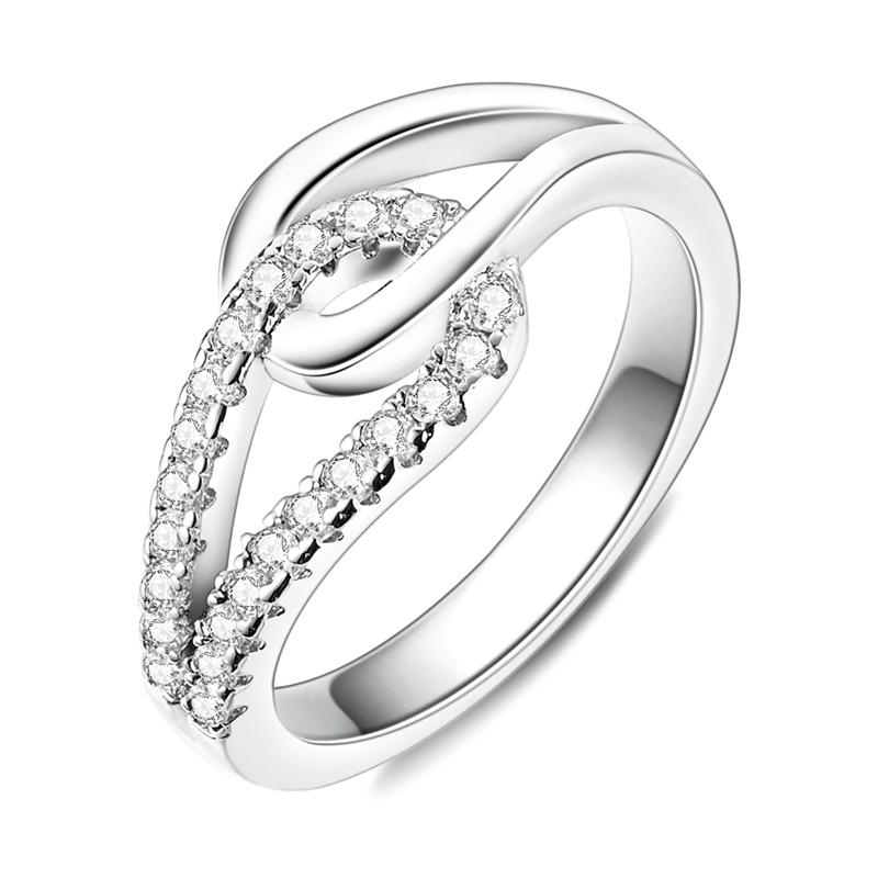 Shine Zircon Ring Copper Metal Authentic Original Stone Multi Layer Simple Infinitely Wide Rings Designed For Women FineJewelry Wedding Party Perfect