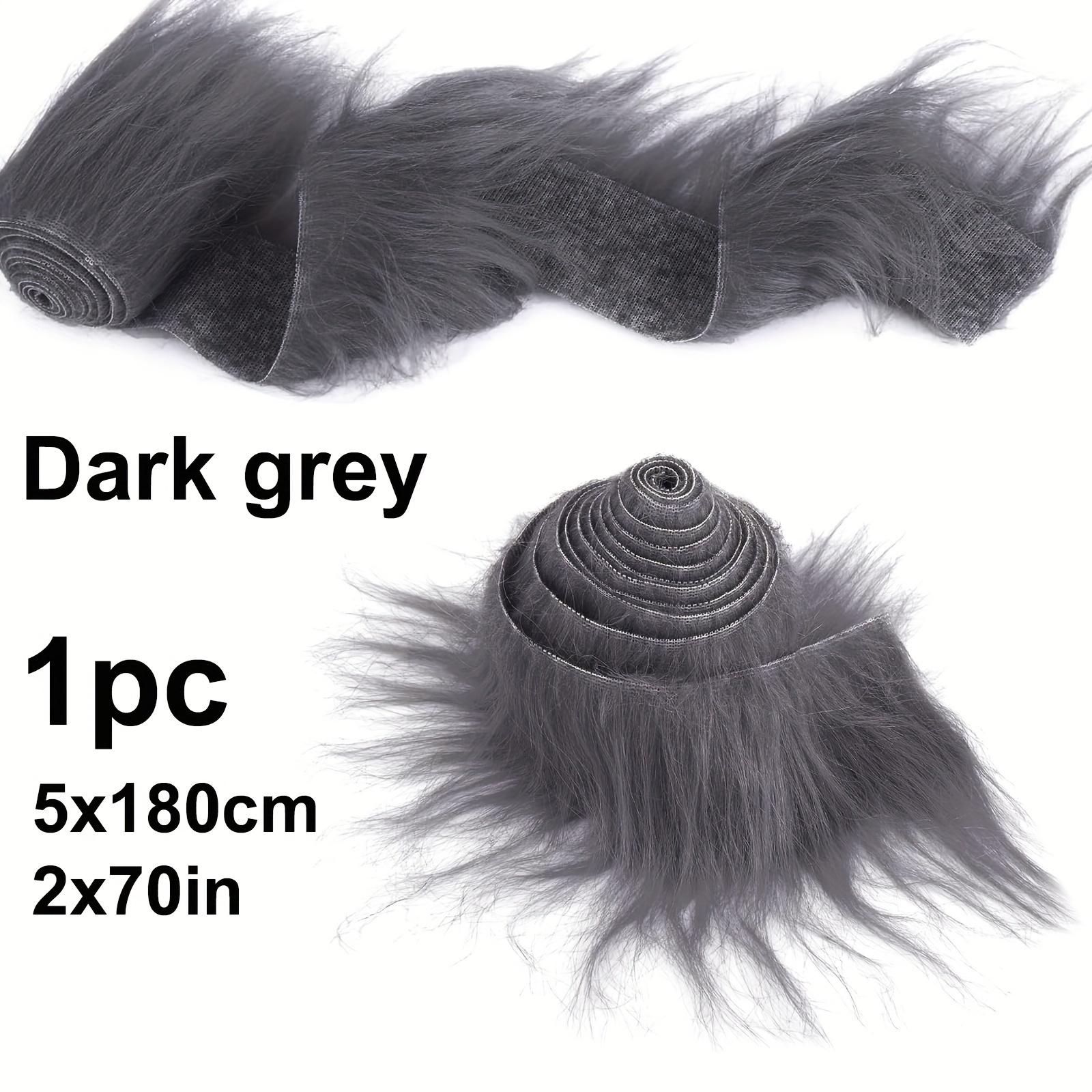 

1 шт. Ручна робота Тканина зі штучного хутра Пухнасті хутряні нашивки Тканина, для взуття капелюхів, Оздоблювальна стрічка Чохол на стілець Подушка для сидіння Матеріали темно-сірий