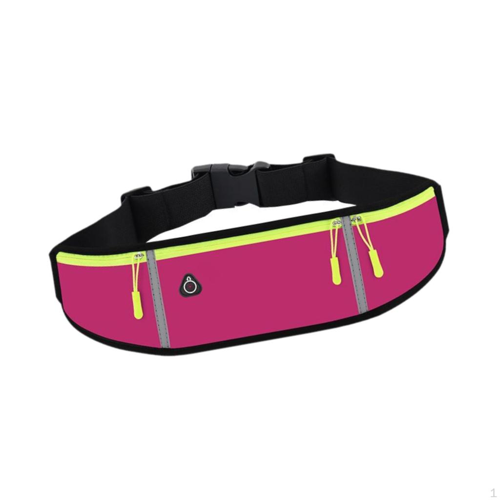 Running Belt Fanny Pack Exercise Waist Pouch with Headphone Hole Bag Waistband for