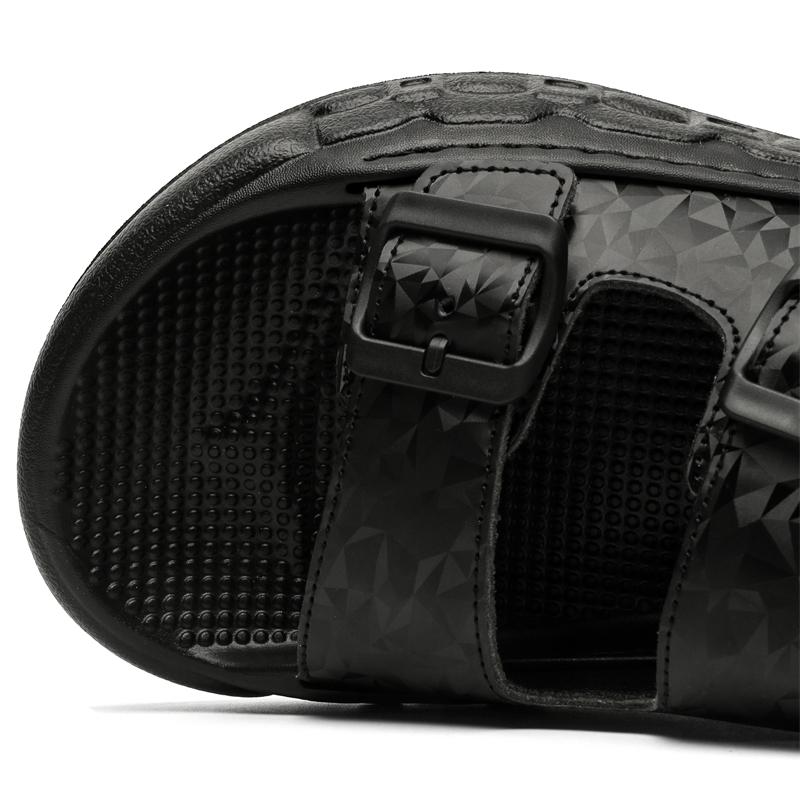 Tongs Homme Été à Double Boucle Décontractées à Enfiler Sandales Slides Homme Semelle Épaisse 3,5 cm Chaussures Douces Confortables