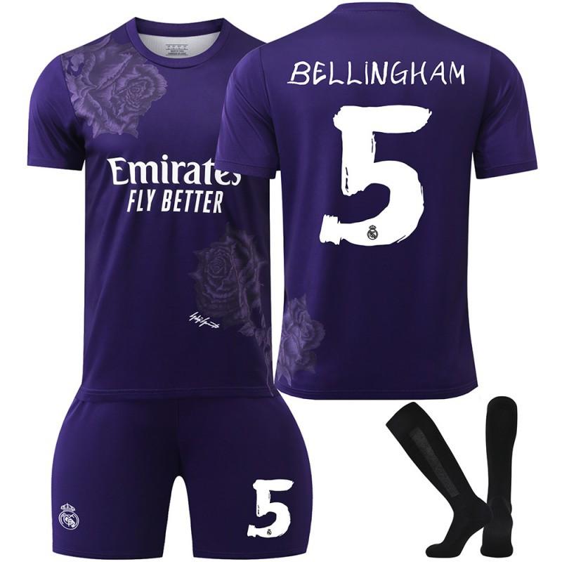 2425 Y3 Fußballtrikot mit Co-Branding Nr.. 7 C Rovinicius 5 Bellingham 10 Mbabpe Trikot Set