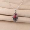 Black Rhodonite Gemstone 925 Sterling Silver Designer Pendant 1.5" For Wedding Gift PP-70-25