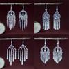 Böhmische Quastenblatt-Ohrringe für Damen - Hängende Accessoires im ethnischen Stil