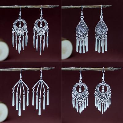 Bohemian Tassel Leaf Earrings for Women - Ethnic Style Dangle Accessories