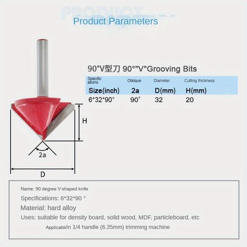90° V-Shaped Knife for Trimming Machine: New Edge Design, High-Quality Alloy Blade, Suitable for Solid Wood, MDF, Particleboard, and Plywood
