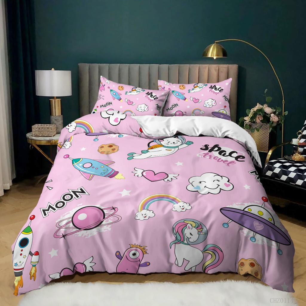 Printed Animal Three-Piece Quilt Cover Bedding New