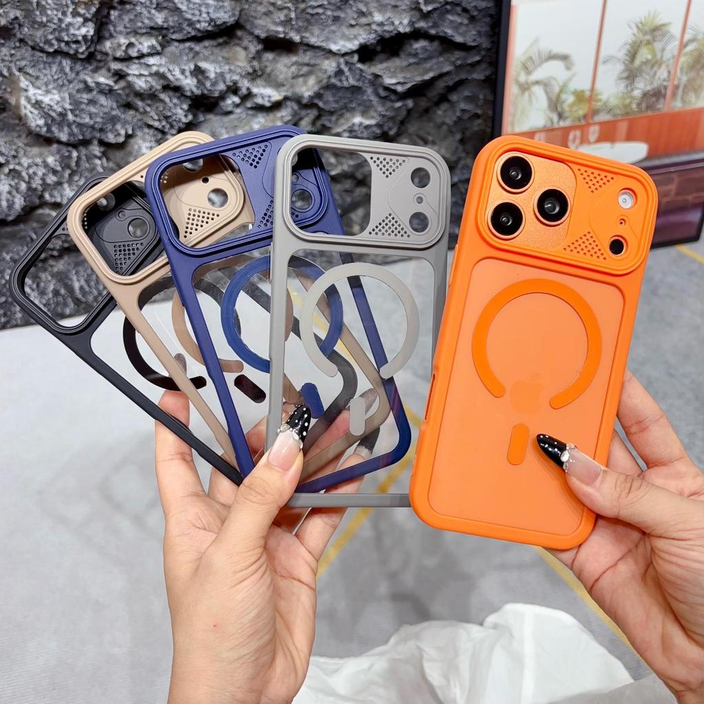 iPhone 17 Pro Max Magnetic Skin-Feel Transparent Drop-Proof Case
