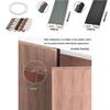 Pvc Wardrobe Dustproof Strip Self-adhesive Cabinet Double-door Tight Seal Moisture-proof Insect-proof Light-blocking Straight Shape Dust Blocker 2.8m