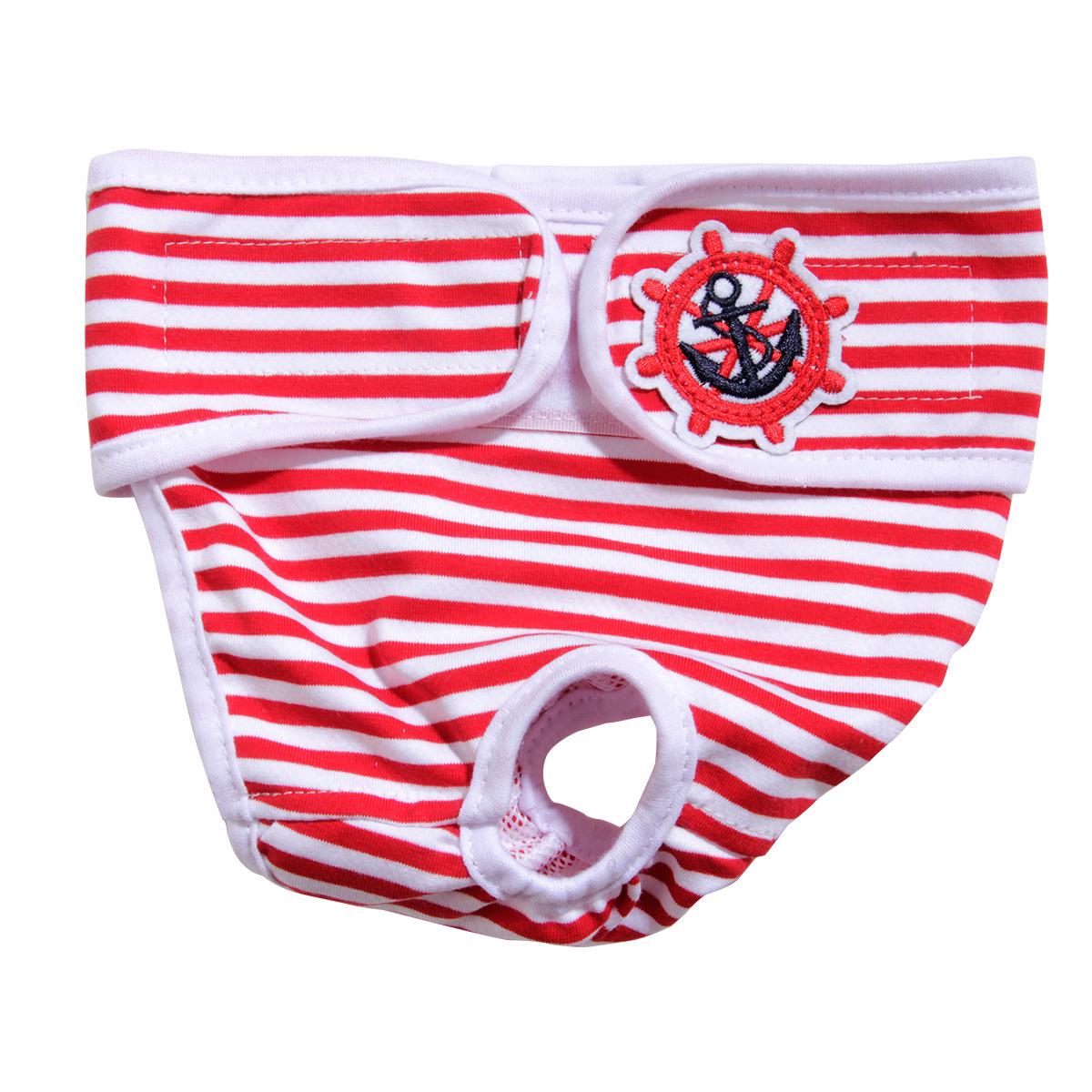 

Дышащие физиологические трусы для питомцев с эластичной липучкой для собак и кошек Small красный