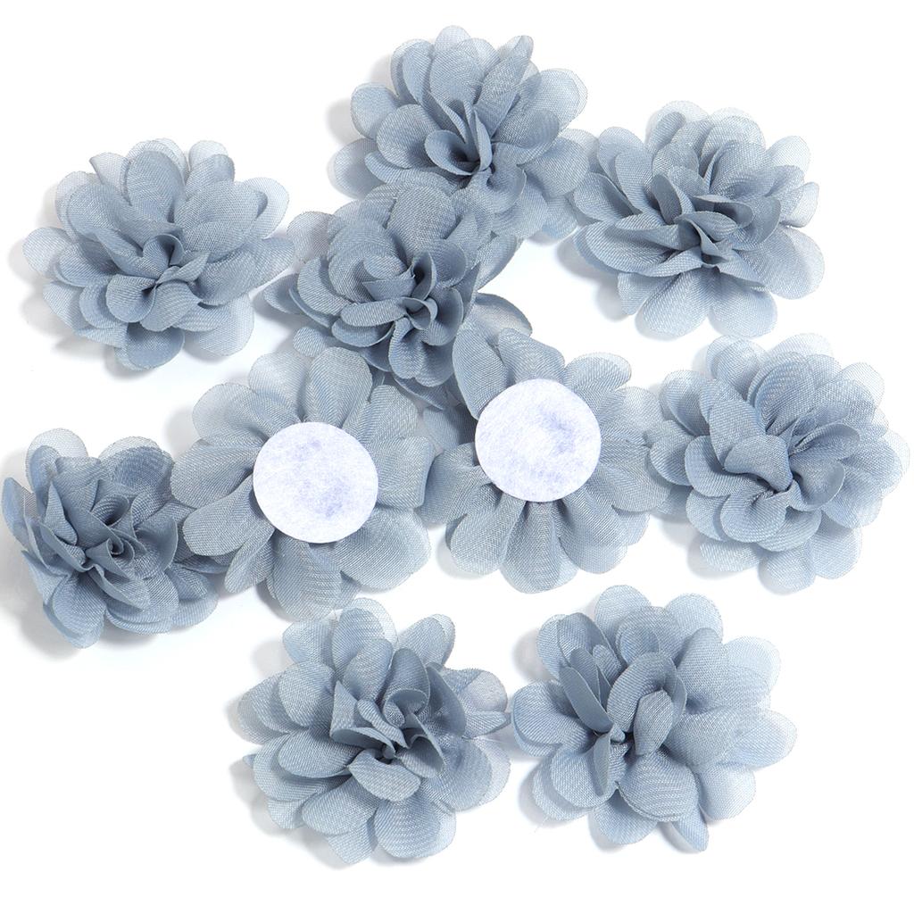 10pcs/lot 5cm Colorful Chiffon Fabric Flowers For Wedding Party Decoration Artificial Flowers For Dress Crafts Decoration