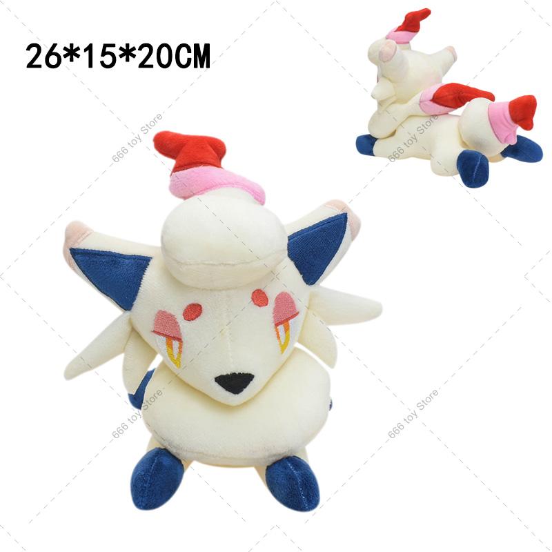 Cute Shiny Hisuian Zorua Plush Toy Soft Cartoon Stuffed Animal Doll Holiday Gift