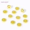 18K Gold Plated 3/4/6mm Round Smooth Spacer Beads,Separator For Beads,Brass Bracelet Beads For Jewelry Making, DIY Accessories