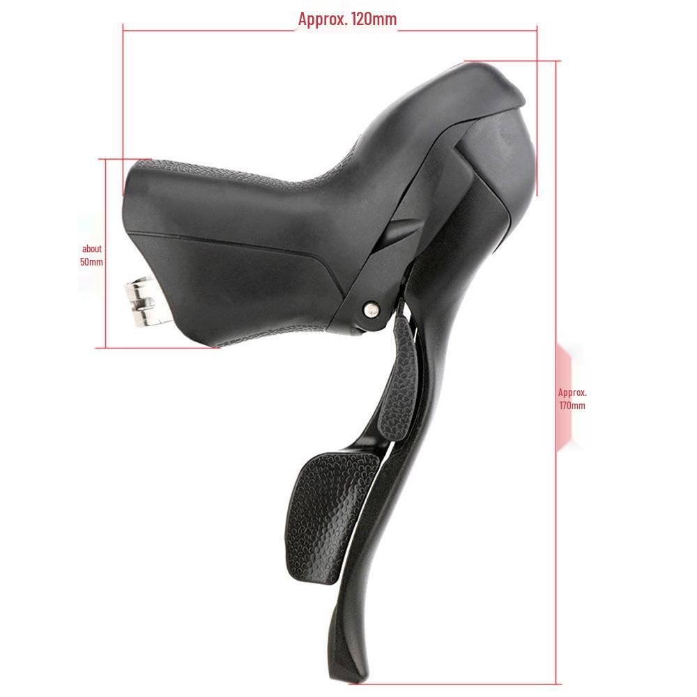 MicroNew Dual Control Road Bike Shifters: 2/3-speed Front, 7/8/9/10/11-speed Rear Derailleurs.