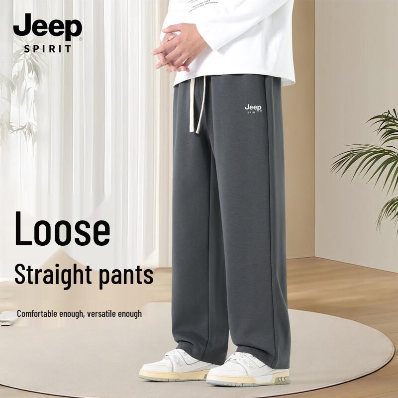 JEEP SPIRIT Men's 2025 Loose Straight-Leg Casual Pants