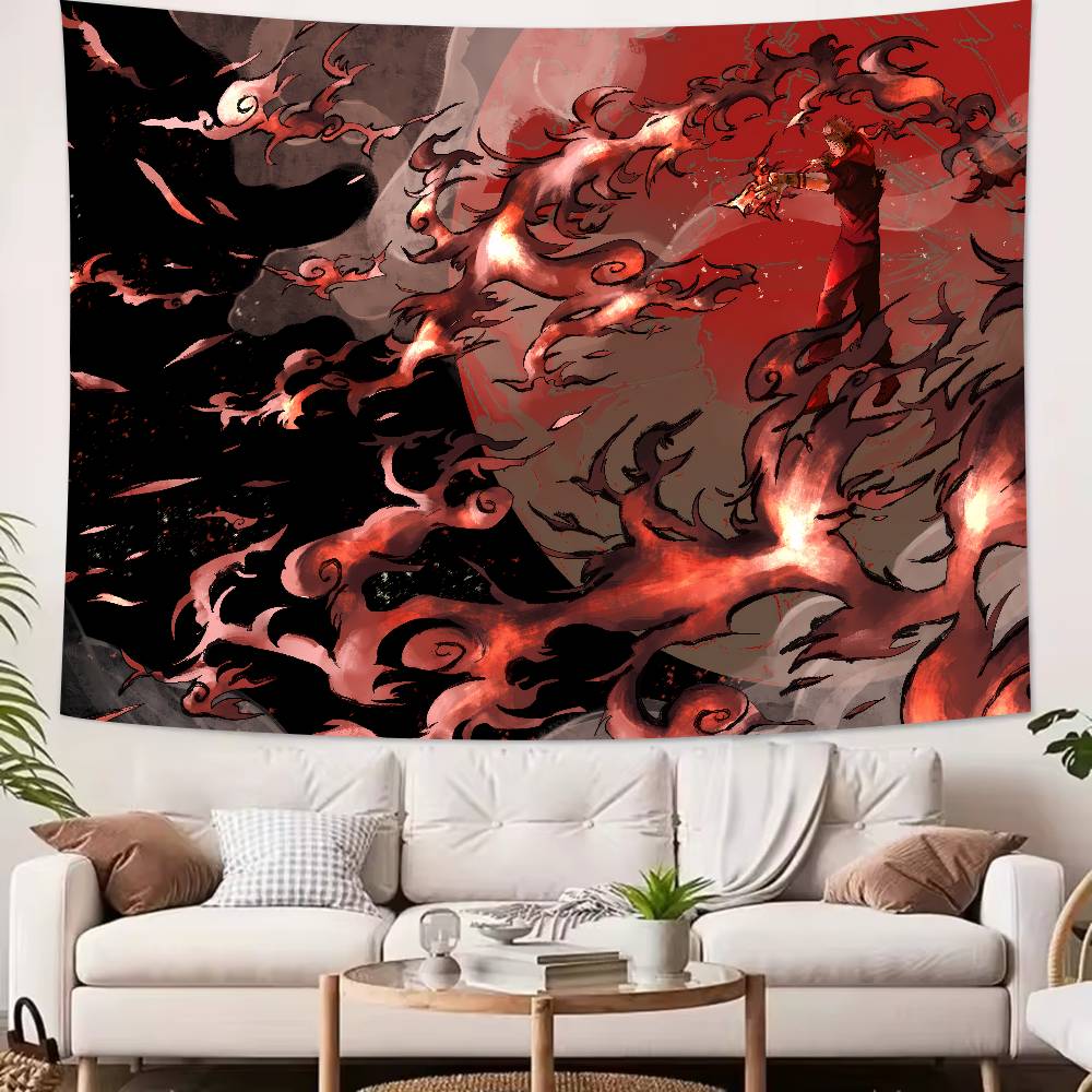 Cool Hot JJujutsuS KKaisen Tapestry Decoration Bedroom Dormitory Background Cloth Holiday Home Party Living Room Club Tapestry