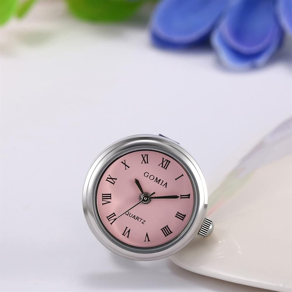 Ring Watch Women's Free Size 3ATM Waterproof Analog Roman Stylish Pink Fashion Accessory