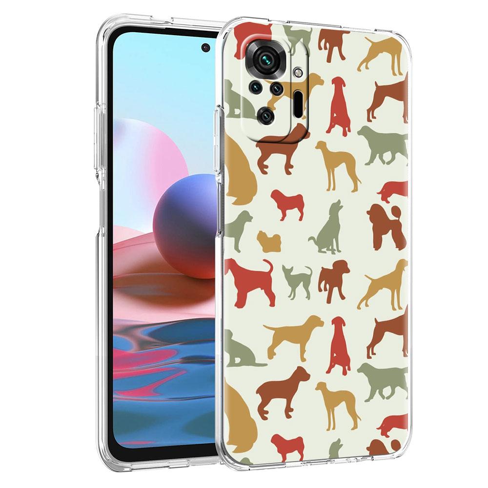 Clear Case For Xiaomi Redmi Note 10 9 8 Pro 9S 10S 7 K40 9A 8T 9C 9T 8A Silicone Phone Cover Soft Shell Dachshund Silhouette Dog
