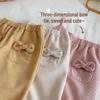 Pantaloni in Velluto a Coste con Fiocco da Ragazza - Stilosi Casual Invernali 2025