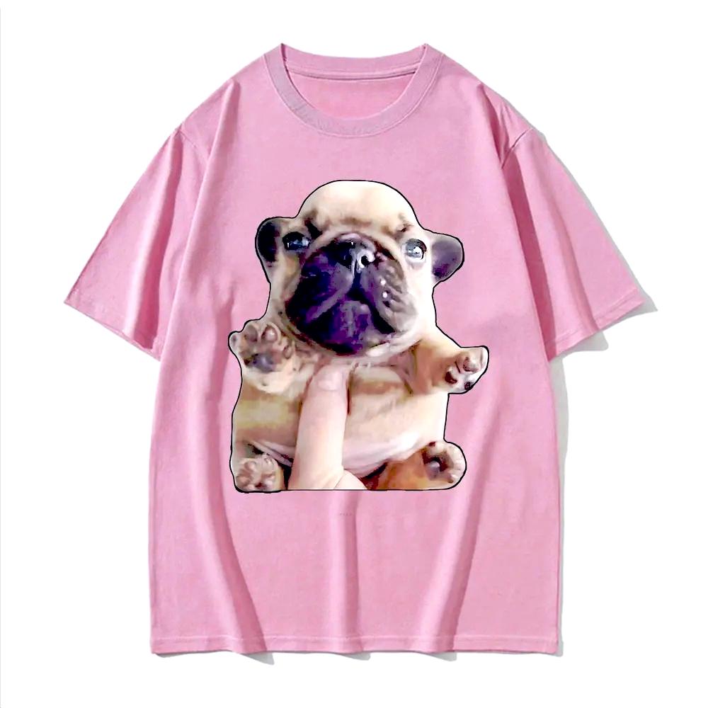 French Bulldog Funny Pibble Meme Tshirts Unisex Summer Tops Kawaii Cute Tee Shirt Women Y2k Tshirt Kawaii Printed Streetwear