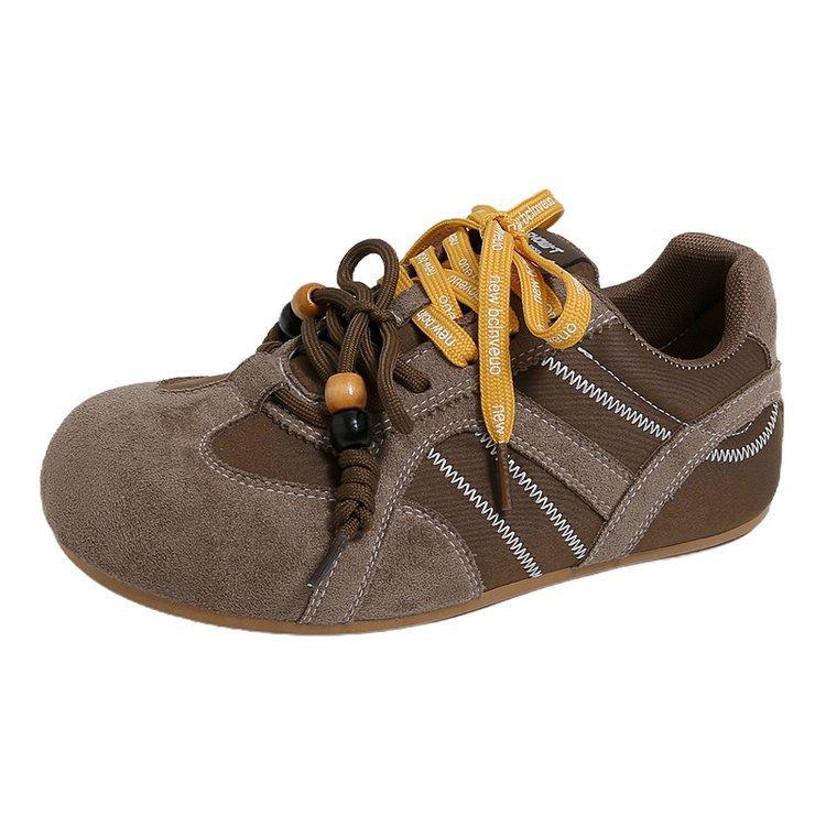 

[Uncle Shoe] 2025 brown new Forrest Gump casual sports shoes women s new autumn women s thick soles increase height 35 коричневый