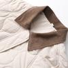 Women's Color Block Quilted Lapel Cotton Jacket - 2024 Autumn/Winter Collection