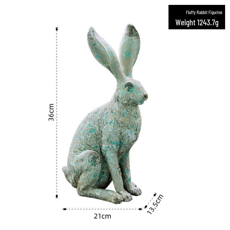 Nordic Cute White Rabbit Resin Figurine - Home Decor & Photo Prop