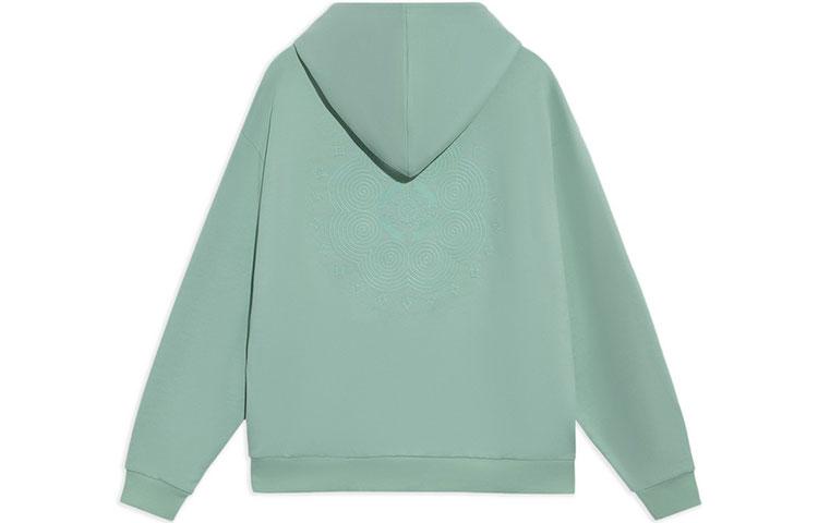 Li Ning Sweatshirts Unisex Green Hooded Moderate Regular AWDS220-4