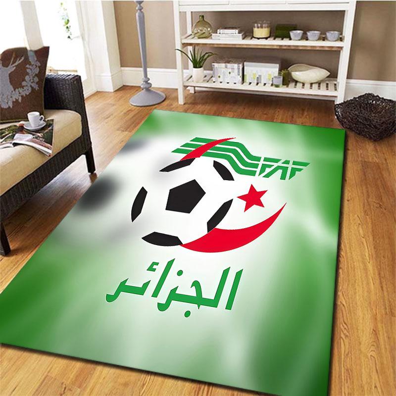 Algeria National Football Team Carpet Rug for Living Room Bedroom Home Sofa Decoration,Kids play Non-slip Floor Mat